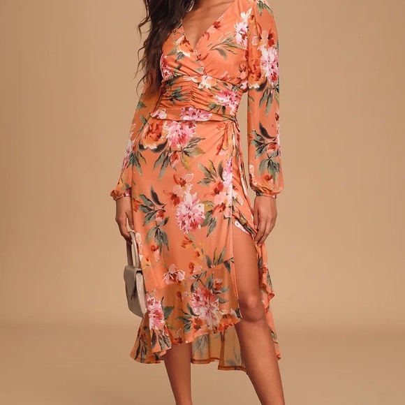 Lulus vacation two piece flora long sleeve crop top and skirt - Picture 2 of 8